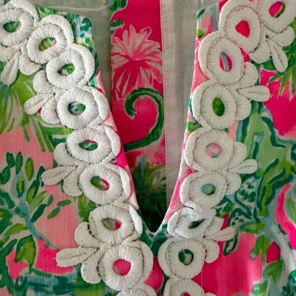 Lilly Pulitzer Pink and Green Mini Dress - Picture 9 of 14